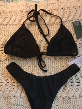 NWT Little Black Bikini Size S Very Cheeky